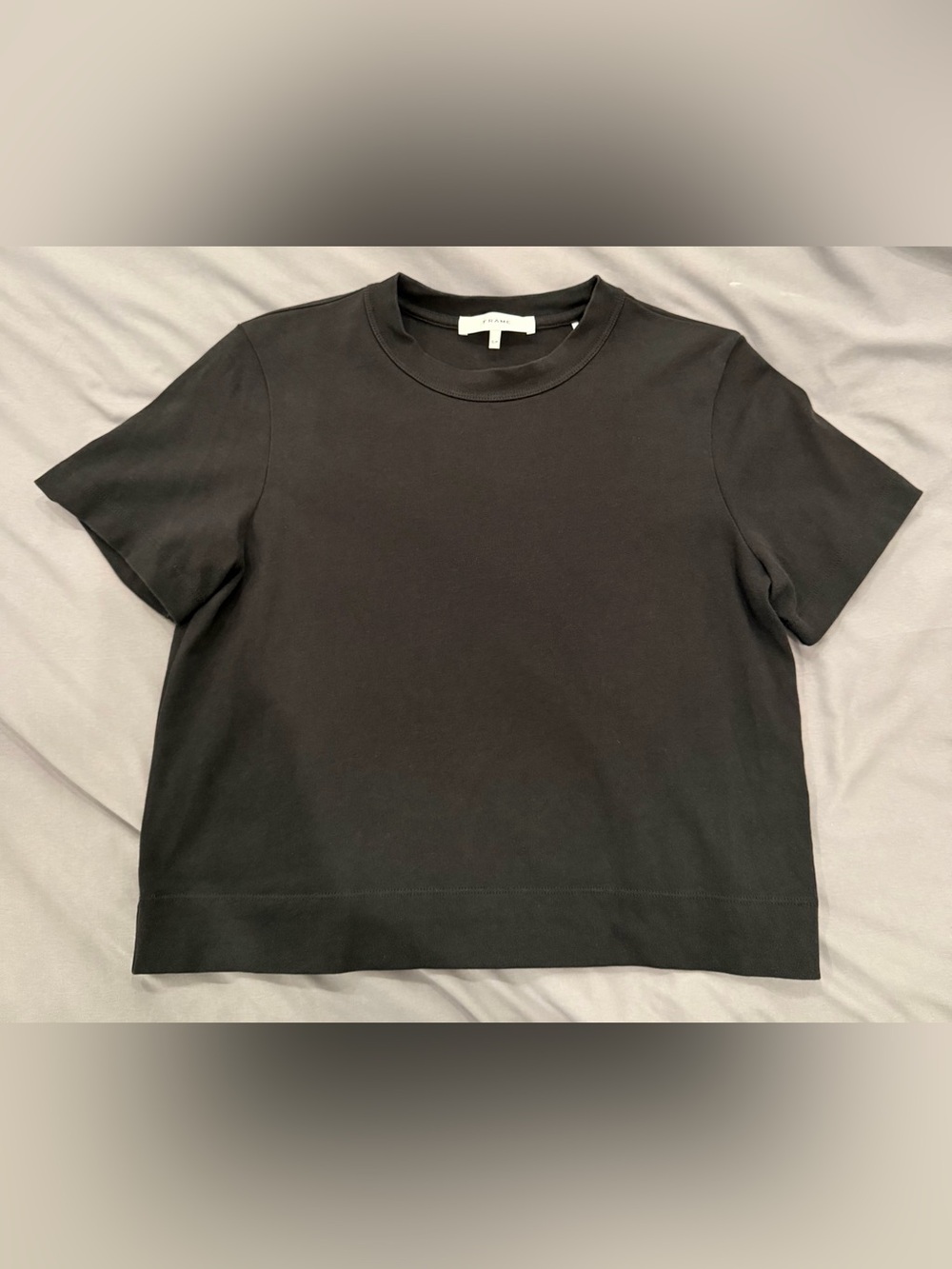 Frame Women’s Boxy Tee Black Small $128